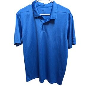 Nike Mens Royal Blue Short Sleeve Micro Mesh Golf Polo Shirt Large